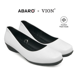 White PVC Leather Nurse Formal Shoes Ladies FMA650J3
